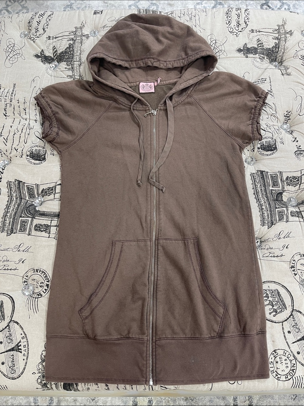 🇨🇦 Juicy Couture  Short-Sleeve  Zip-Up Hooded